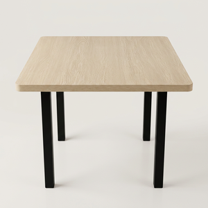Table de restaurant en bois minimaliste, design moderne oblong, mobilier commercial durable pour hôtel et salle à manger - Product Image 1
