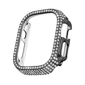 Custodie per orologi Smart con diamanti di lusso per <span class=keywords><strong>apple</strong></span> <span class=keywords><strong>Watch</strong></span> case oro rosa 38mm 40mm 44mm 45mm 49mm - Product Image 4