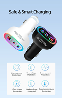 Chargeur de voiture universel rapide de haute qualité 90W PD 3.0 QC3.0 double USB-C simple USB ignifuge avec logo personnalisé en gros