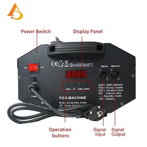 4 Pantalla digital Aluminio <span class=keywords><strong>DMX</strong></span> 3000W Máquina de niebla de humo para DJ Disco Bar Night Club - Product Image 6