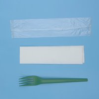 Doos Bruiloft Kids Case Met Doorzichtig Goud Papier Zware Sets Kleine Fama Hotel Plastic Bestek Gehamerd Ayd Familie Fruit Vork Plastic