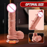 Freihändiger G-Punkt-Stimulator Realistischer Dildo mit Weichem und Starkem Saugnapf Großes Design für Erwachsene
