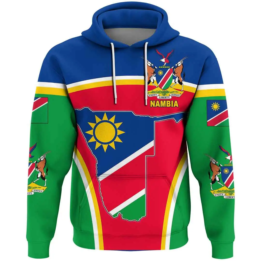 Namibia Active Flag Designer Hoodie For Men Wholesale High Quality Premium Hooded Sweatshirt Cheap Custom Oversized Hoodie