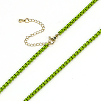 Couleur Chaîne Nue Premium Style Bohème Bonbons Couleur Perle Chaîne En Acier Inoxydable Clavicule Colliers Bijoux De Mode
