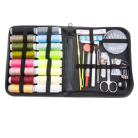 Kit de couture complet en cuir carré de 90 pièces, mini, portable, écologique, ciseaux, kit de voyage, cadeau pour la fête des mères, achat en gros en ligne