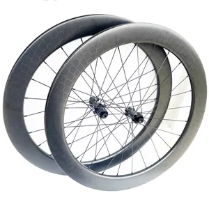 카본 60mm 바퀴 튜브리스 자전거 로드 바이크 휠셋 700c 28mm 와이드 휠 카본 림 경량 허브