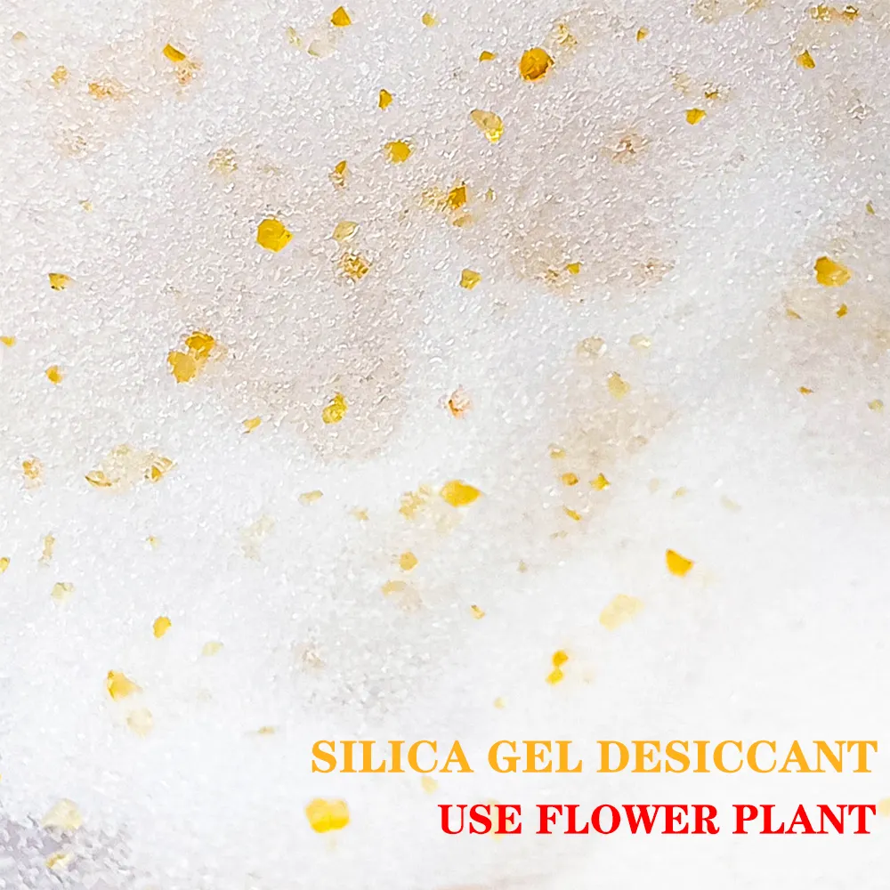 Dried flower crystals desiccant Silica gel desiccant 1000 g per pack White and orange silica gel mixed Size 0.5-1.5 mm Factory