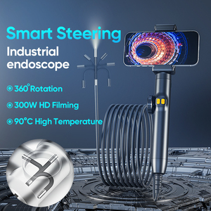 Caméra Endoscope Industrielle Articulée avec Éclairage LED, Compatible iOS et Android, IP67, Champ de Vision 80°, pour <span class=keywords><strong>Réparation</strong></span> de Tuyauterie - Product Image 1
