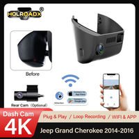 Caméra embarquée Holroadx 4K, enregistreur vidéo, adaptée aux Jeep Grand Cherokee, double objectif, vision nocturne, contrôle par application WiFi