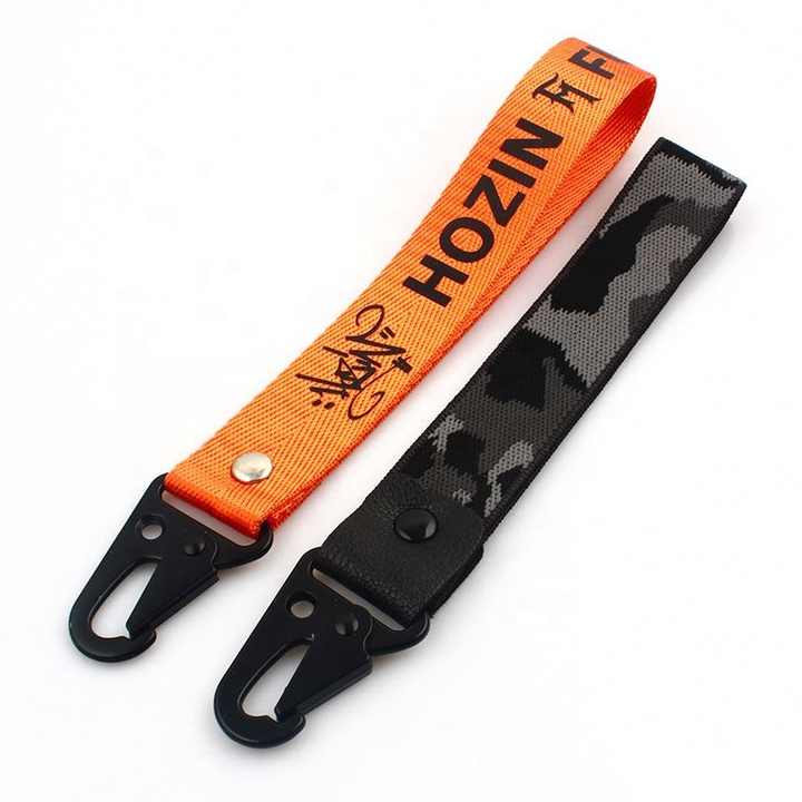 High Quality Cheap Custom Short Wrist Lanyard Polyester With Eagle Mouth Buckle