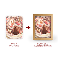 Cadre photo LED acrylique personnalisé Anime avec couleurs réglables, boîte à lumière pour peinture d'ombre, idéal pour la décoration de chambre