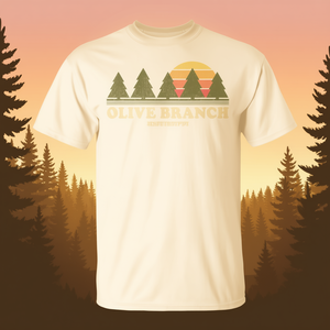 T-shirt promotionnel rétro Olive Branch MS Vintage années 70 - Product Image 3