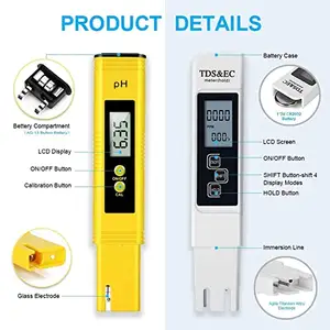HAIJU LAB Digital pH e TDS Meter Combo phmetro ad alta precisione TDS EC Tester