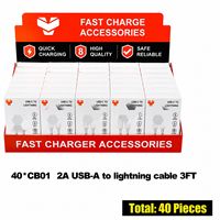 Pengisi Daya Ponsel USB Tipe C PD 20W, Adaptor Daya Pengisian Cepat, Kabel Ponsel, Kotak Karton, Stand Display Counter, Nylon ABS