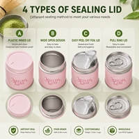 Boîtes de conserve vides écologiques de qualité alimentaire pour matcha, boîte en fer blanc personnalisée 30g 50g 100g, conteneur en fer blanc pour café et thé en poudre avec couvercle à vis 60x56mm