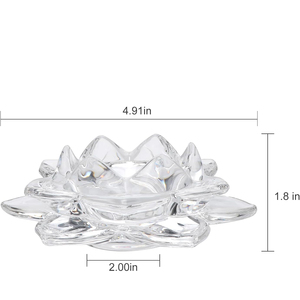 Clear Lotus Design Petit <span class=keywords><strong>Bougeoir</strong></span> Maison Table De Mariage Votive Titulaire pour Noël et la Saint-Valentin - Product Image 5