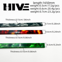HIVE Wholesale 1650*5*6*7*1.5mm Bordure de guitare en celluloïd écaille de tortue pour guitares électriques et acoustiques