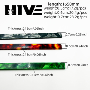 HIVE - Ribete de Celuloide para <span class=keywords><strong>Guitarra</strong></span> Acústica y Eléctrica, Diseño Tortoise, 1650*5*6*7*1.5mm, Venta al Por Mayor - Product Image 2
