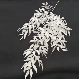 Harga Pabrik Cina Karangan Bunga Willow Menggantung Daun Willow Putih Tanaman Merambat