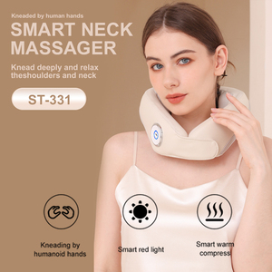 Ergonomic Heating Pillow for Neck Shoulder Pain Relief Portable Rechargeable Deep Tissue Kneading Home Office Travel Use ST-331 - Product Image 4