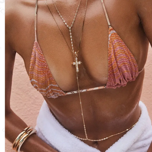Chaîne <span class=keywords><strong>de</strong></span> ventre d'été Boho <span class=keywords><strong>Chic</strong></span> Bikini Sexy Ajustable White CZ Stones Body Chain with Elegant Design for Dancing Party Jewelry - Product Image 2