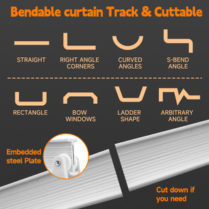 Iksun รางผ้าม่านพีวีซีแบบโค้งงอได้รางผ้าม่านแบบงอได้คุณภาพสูง - Product Image 3