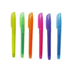 High Quality Custom Wholesales Brilliant Plastic Highlighter Marker Pen With Print Logo for School Office - Product Image 1