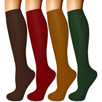 Chaussettes de compression sportives et confortables, longueur mollet, élastiques, design personnalisé, pour le voyage