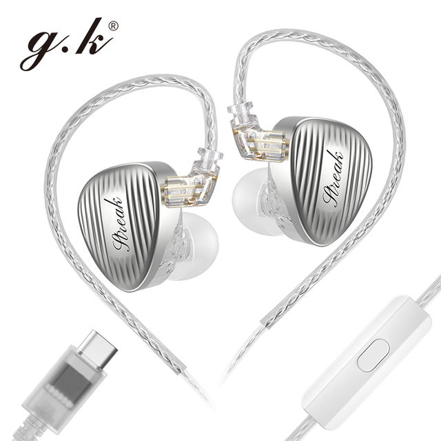 GK Streak Hi-Fi In-Ear Monitors KUN Dynamic + Micro Planar Dual-Driver Wired Earphones with Detachable Cable GK-KUNTEN Upgraded