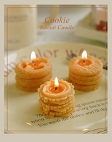 Großhandel Neuheit Candy Shape Nette Home Decoration Custom ized Label Keksform Aroma therapie Kerze Set
