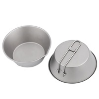 Outdoor Titanium Sierra Cup stoviglie arrampicata portatile pieghevole ciotola Picnic attrezzatura da campeggio Bushcraft Nature Hike - Product Image 5
