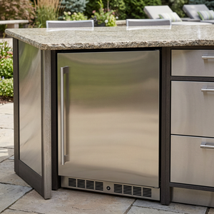 NE-355-P Single Temperature Zone Embedded Stainless Steel Counter Bar Beer and Beverage Display <b>Refrigerator</b> - Product Image 4