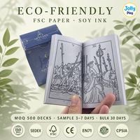 Jeu de tarot personnalisé de 78 cartes avec guide en anglais, emballage personnalisé, cartes de tarot écologiques, jeu de divination, vente en gros OEM