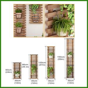 <span class=keywords><strong>Treillis</strong></span> en bois support mural pour <span class=keywords><strong>jardinière</strong></span> intérieur extérieur support Vertical décoration murale pour jardin Air plante Pots de fleurs jardinières - Product Image 2
