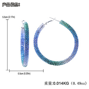 <span class=keywords><strong>Orecchini</strong></span> <span class=keywords><strong>a</strong></span> <span class=keywords><strong>Cerchio</strong></span> Grandi di Moda con Cristalli di Zirconia Cubica e Strass Scintillanti - Product Image 5