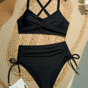 Venta al por mayor de trajes de baño de una pieza nuevos 2026 para mujer, bikinis con escote en V profundo, fabricantes de ropa de baño - Product Image 4