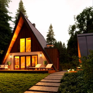 Pyramid <strong>Houses</strong> China Prefab Modern Tiny a Frame <strong>House</strong> Luxury Prefabricated Triangular Resort Hotel Villa Triangle <strong>House</strong> - Product Image 4