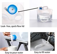 Portable seau Camping 5/10/15/20 litres pliable extérieur baril d'eau étui pliant accessoires grande capacité conteneur d'eau