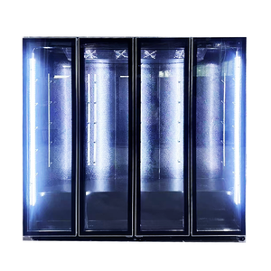 Congelador vertical con 4 puertas <span class=keywords><strong>de</strong></span> vidrio para supermercado, barra <span class=keywords><strong>de</strong></span> nevera <span class=keywords><strong>de</strong></span> cerveza Vertical <span class=keywords><strong>de</strong></span> 220V, compresor <span class=keywords><strong>de</strong></span> luz LED, congelador <span class=keywords><strong>de</strong></span> pantalla fría para restaurante - Product Image 4