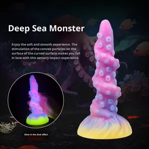 Entraînement en plein air pour adultes, <span class=keywords><strong>gode</strong></span> en silicone lumineux en forme de <span class=keywords><strong>gode</strong></span>, épais, doux, lumineux, plug anal, <span class=keywords><strong>gode</strong></span> monstre, jouet sexuel anal pour hommes et femmes - Product Image 2