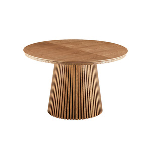 Tavolo <span class=keywords><strong>da</strong></span> Pranzo Rotondo Allungabile in <span class=keywords><strong>Legno</strong></span> Marrone Stile Rustico di Rustic Shop con Design Pieghevole per <span class=keywords><strong>Soggiorno</strong></span> e Zona Pranzo - Product Image 3