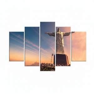 Christ the Redeemer <b>Canvas</b> Art: Printed Landscape <b>Wall</b> Decor,SET OF 5 MIX <b>CANVAS</b> - Product Image 2