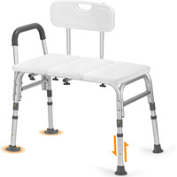 Chaise de douche Simplywalk 150 kg en alliage d'aluminium avec accoudoirs et pieds antidérapants pour salle de bain et baignoire, idéale pour personnes âgées, certifiée MDR CE, partenaire de longue date