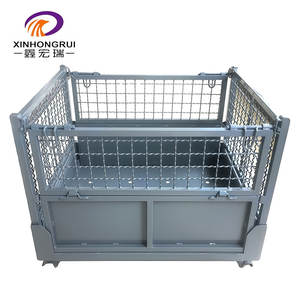 Metallo pieghevole ferro ispessito piastra di trasferimento e trasporto scatola di stoccaggio e materiale di movimentazione telaio gabbia metallica sollevabile - Product Image 1