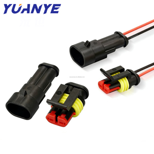 Conector Automotriz Impermeable HID de 2 Pines AMP 282104-1 282080-1 para Lámpara de Xenón, Arnés de Enchufe Eléctrico Sellado - Product Image 2