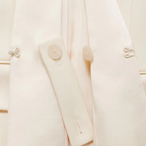 Blazer élégant pour femme, coupe décontractée, col châle, devant ouvert, couleur ivoire, costumes et blazers pour femmes - Product Image 5