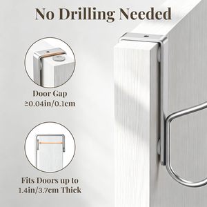 Bathroom 2 <b>Hooks</b> <b>Over</b> <b>the</b> <b>Door</b> DIY Flexible Holder Shelf Rack Metal Hanging Rack - Product Image 6