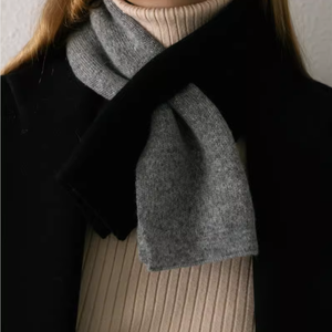 Elegante <span class=keywords><strong>Sciarpa</strong></span> Piccola in Misto Lana Lavorata a Maglia Multicolore Incrociata Calda Versatile Leggera <span class=keywords><strong>per</strong></span> Donne Ragazze Studentesse - Product Image 4