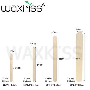 Vente en gros de petites spatules à cirer sûres et propres Bâtonnets applicateurs en bois Spatules à cire en bois - Product Image 6