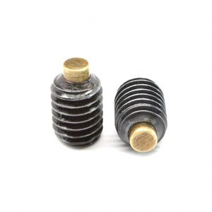 Fasteners M3-12 Brass Tip Stainless Steel Plunger <b>Thrust</b> Screws with Black Oxide Finish Fully Threaded - Product Image 6